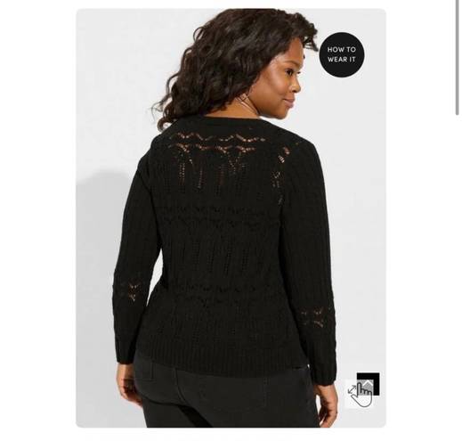 Torrid Black Knit Cardigan 