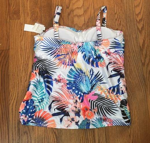 Raisin's  CURVE Protea Underwire Tankini Top Swimsuit Plus Size 24W NWT