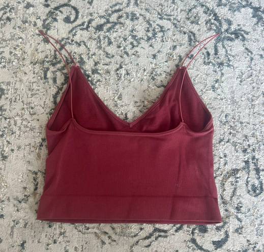 Free People Burgundy Tank Top