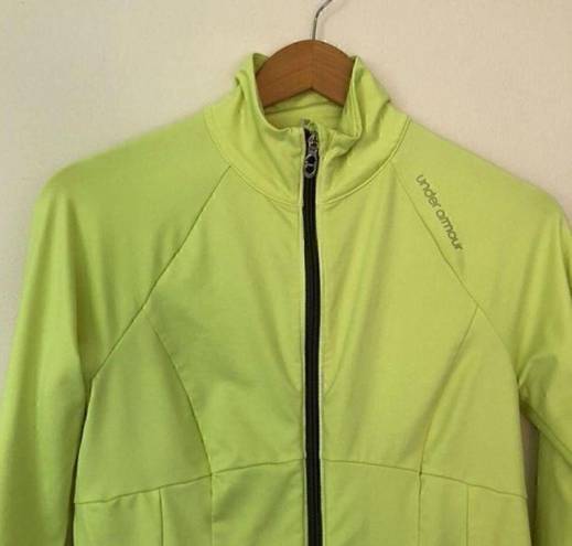 Under Armour  Studio Active Track Jacket HeatGear Semi Fitted Lime Green Small S