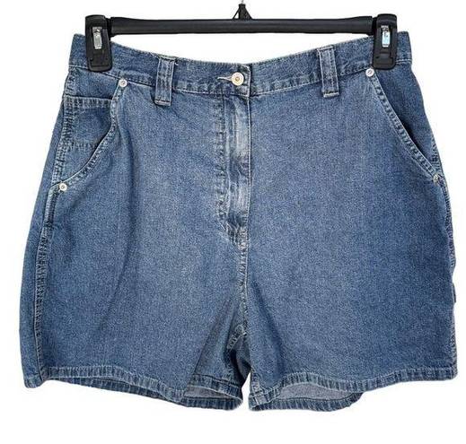 Marsh Landing  SZ 14 Jean Shorts Pockets Zip-Fly High-Rise Medium Wash Blue