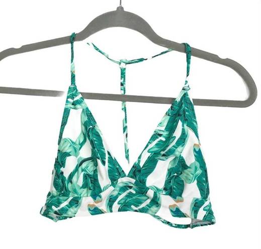 Cabana Del Sol  T-Back Bikini top leaf print