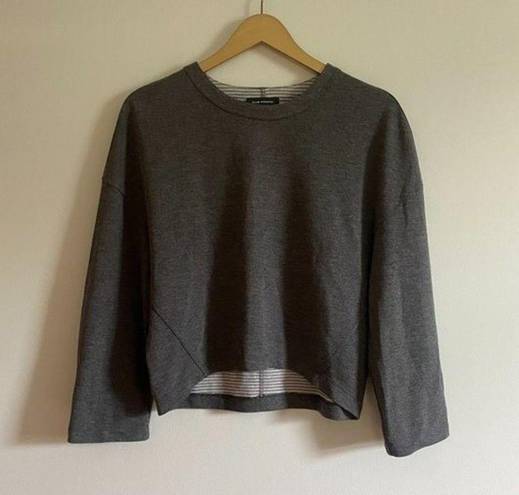 Club Monaco  Double Faced Gray Pullover Sweatshirt