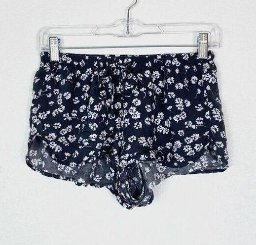 Lounge LLD Grey & White Floral High Rise Booty  Shorts