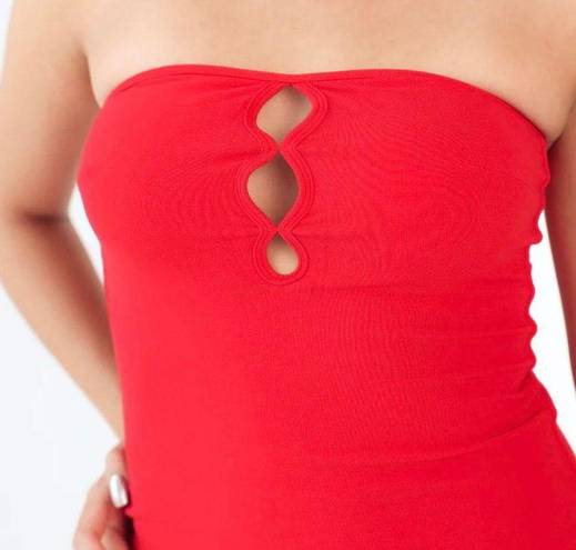 Klassy Network NWT  Red Tube Top Cut-Out Brami Dress - Small