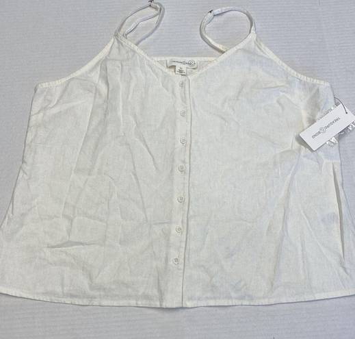 Treasure & Bond Button-Up Linen Blend Camisole
 ZL (b10)