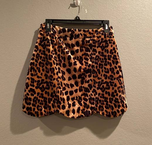 Main Strip Cheetah Mini Skirt