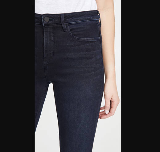 L'AGENCE Marguerite High Rise Skinny Dark Wash Jeans in Everett 24"