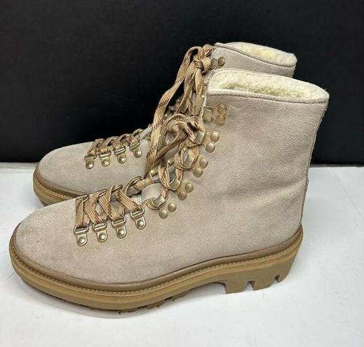 ALLSAINTS  Wanda Shearling lace up boot 
in Stone White NWOB size 10US