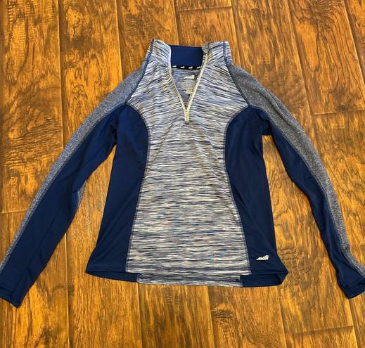 Avia Blue Half Zip Up Workout Top