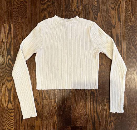 ZARA Mock Neck Cropped Sweater