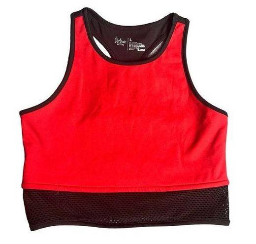 Flirtitude  Women's Workout Out Athleisure  Active Sports Bra Top  With Mesh Sz L