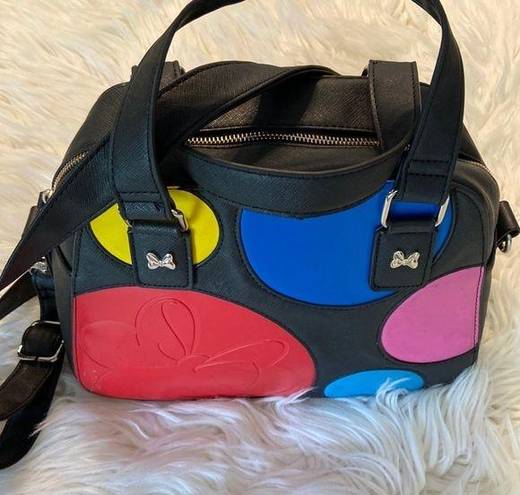 Disney  Boutique Purse preowned Minnie
Mouse Bow Colorful Circle Strap