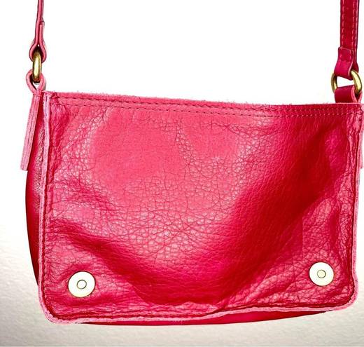 Krass&co AMERICAN LEATHER  Red Crossbody Shoulder bag with brass accents