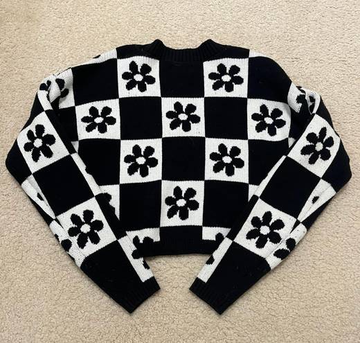 Hollister Checker Cropped Sweater