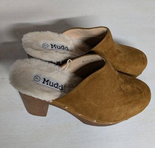 Mudd Y2K Mule Clog Faux Fur NWOT