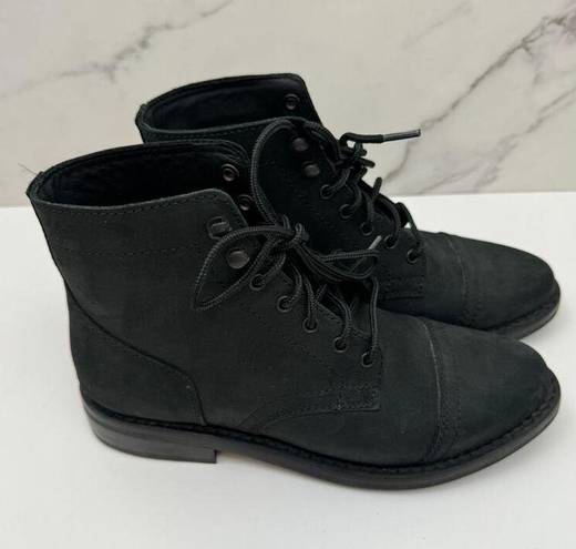 Krass&co Thursday Boot . Women's Captain Lace Up Boot Bootie Size 8 Matte Leather Black