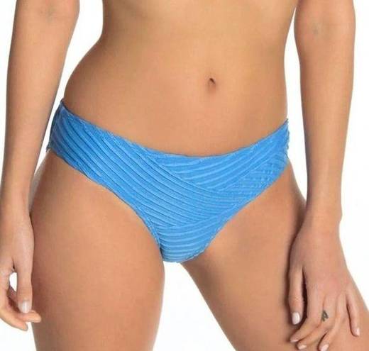 The Bikini Lab NEW  Women's Size Large Blue Sand Dunes Textured Bikini Bottoms