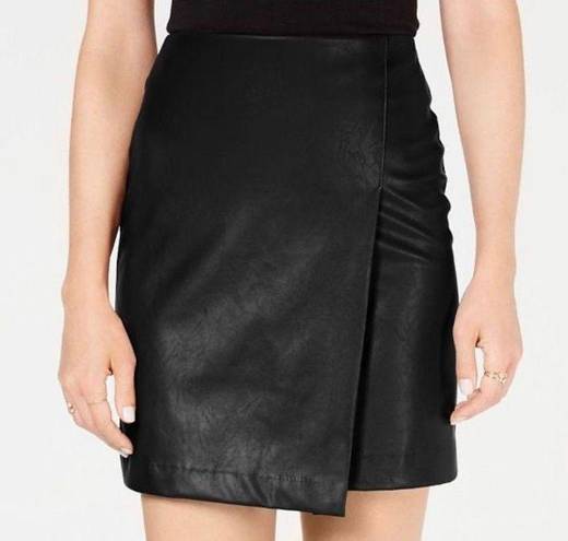 Bar III Black, Faux Leather  Skirt