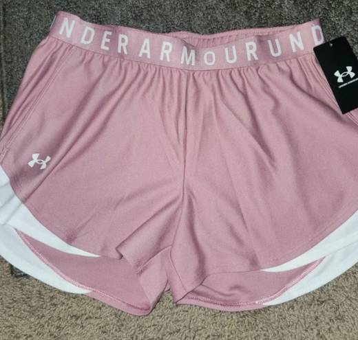 Under Armour Womens Play it Up 3.0 Running Shorts Pink Sz S NWT