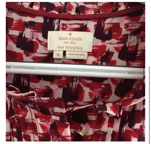 Kate Spade Red Print Top 