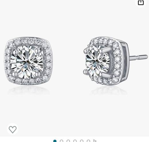 Sterling Silver Moissanite  Earrings