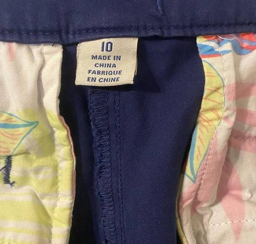 Tommy Bahama Womens  Navy Blue 100% Cotton Chino Capri Ankle Pants Size 10