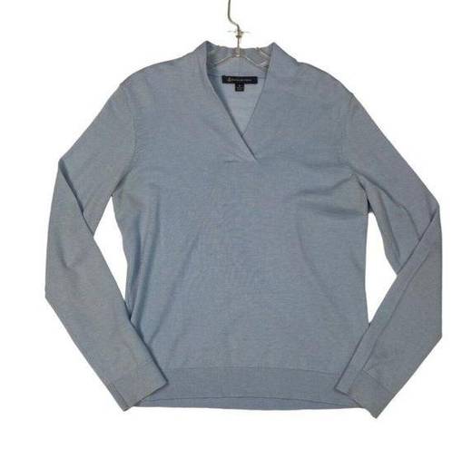 Brooks Brothers * Pullover Sweater Womens Med Baby Blue Long Sleeve Career Casual