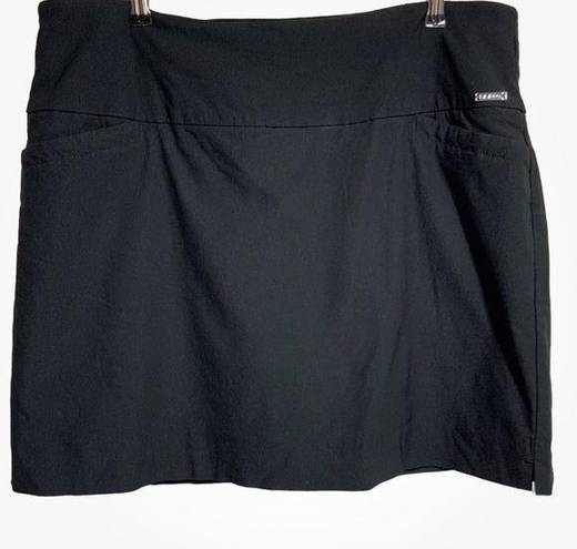 Krass&co SC &  Women's Skort Golf Pull On Stretch Pockets Black Rayon Blend Size XXL