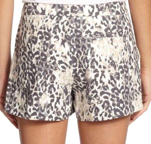 Joie  Leopard Linen Shorts Mobwife Merci Mehira Muted Ombre Size 2