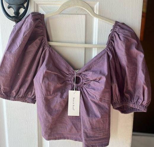 Sim & Sam Puff Sleeve Blouse NWT