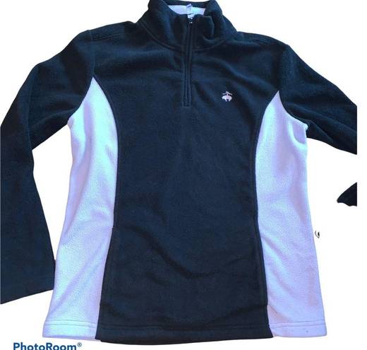 Brooks Brothers  346 Black 1/4 Zip Fleece Pullover