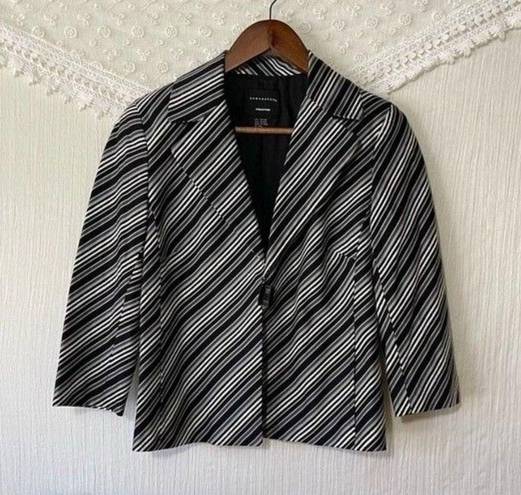 Doncaster  Black White Gray Striped Blazer 4