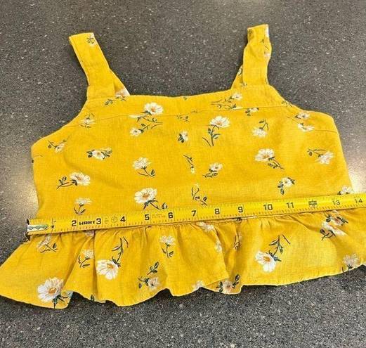 LA Hearts L.A. Hearts Yellow Daisy Print Top Size Medium