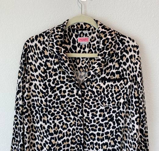 Kate Spade Animal Print Pajama Top Size Large