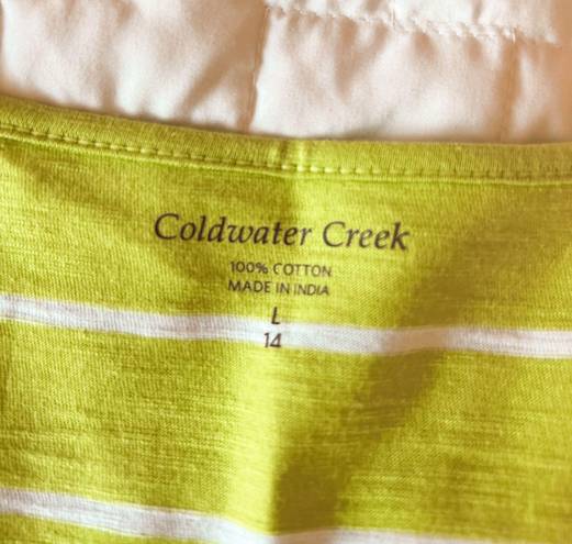 Coldwater Creek Dockside Stripes Tee Size Large