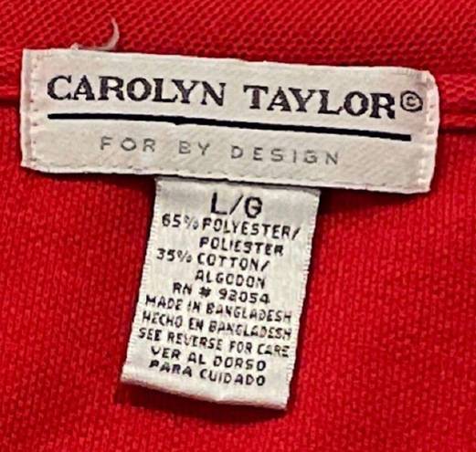 Carolyn Taylor Red Button Down Top 