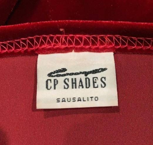 CP Shades  long sleeve red velvet shirt in size large