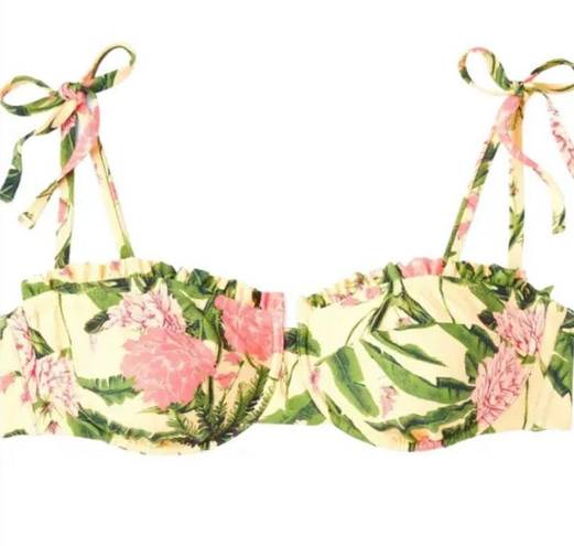 Agua Bendita  yellow and pink hydrangeas push up swim bikini 24