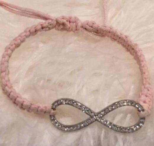 infinity  Pull String Pink Bracelet