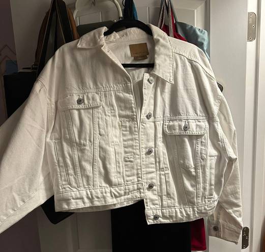 American Eagle ae white denim jacket