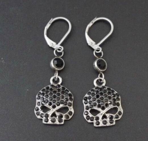 Harley Davidson Willie G skull Earrings