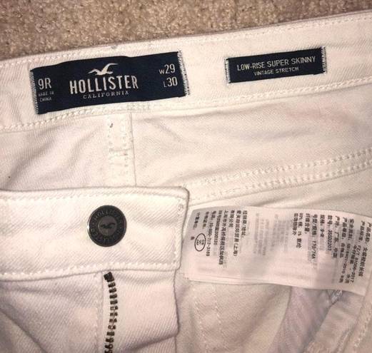 Hollister White Ripped Jeans