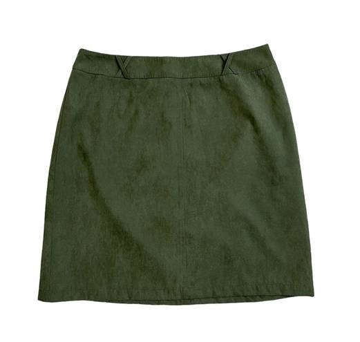 Dress Barn Vintage 90s  suede green Fall skirt