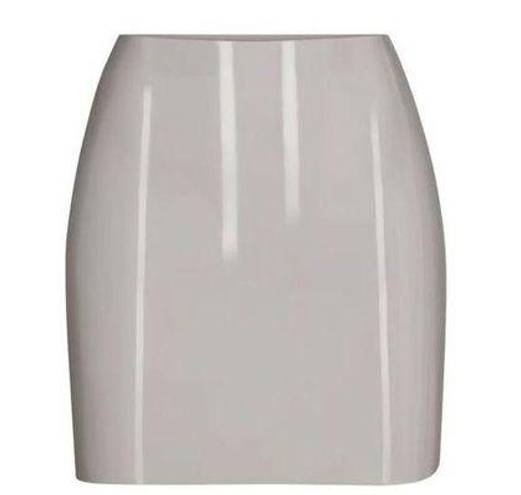 SKIMS Latex Mini Skirt - Cement