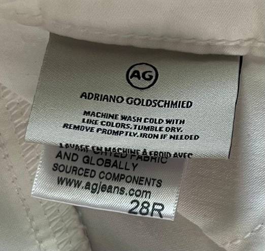 AG Adriano Goldschmied The Abbey Mid-Rise Super Skinny White Ankle Jeans