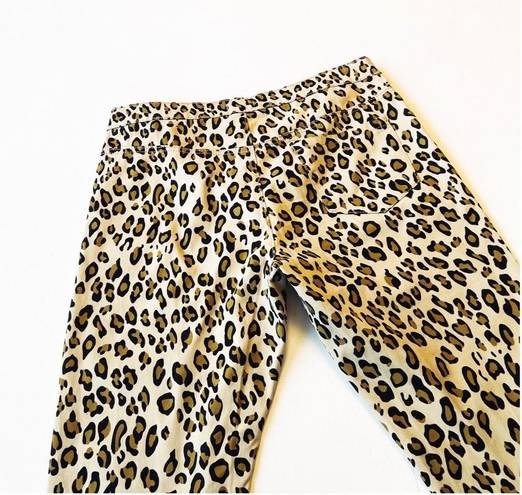 POL  Cheetah Print Twill Skinny Pants