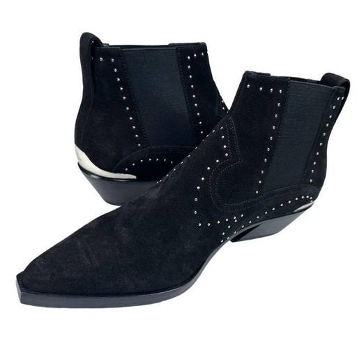 Rag and Bone  Black Suede Studded Westin Boot