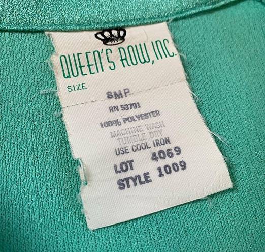 The Row Vintage Queens Mint Green Collared V Neckline Midi Dress