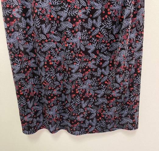 The Row THE SAVILE Dress Size 6 Puff Sleeve Velvet Holiday Nature Print Winter